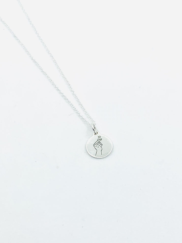 Sterling Silver K Pop Necklace 