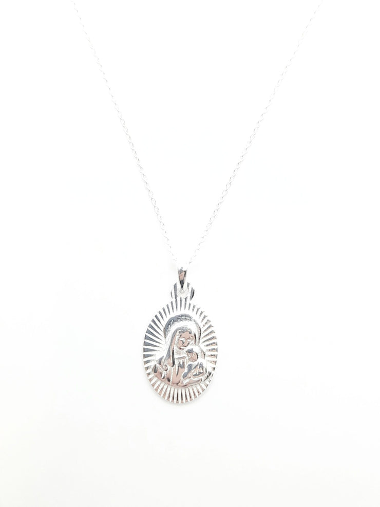 Sterling Silver Mary Necklace