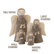 Christmas Decoration Standing Angel Tree Topper Natural