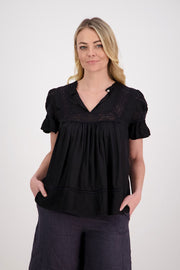 Briarwood Reversible Perkins Top - Black