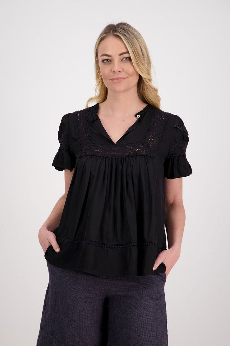 Briarwood Reversible Perkins Top - Black Was $299 Now