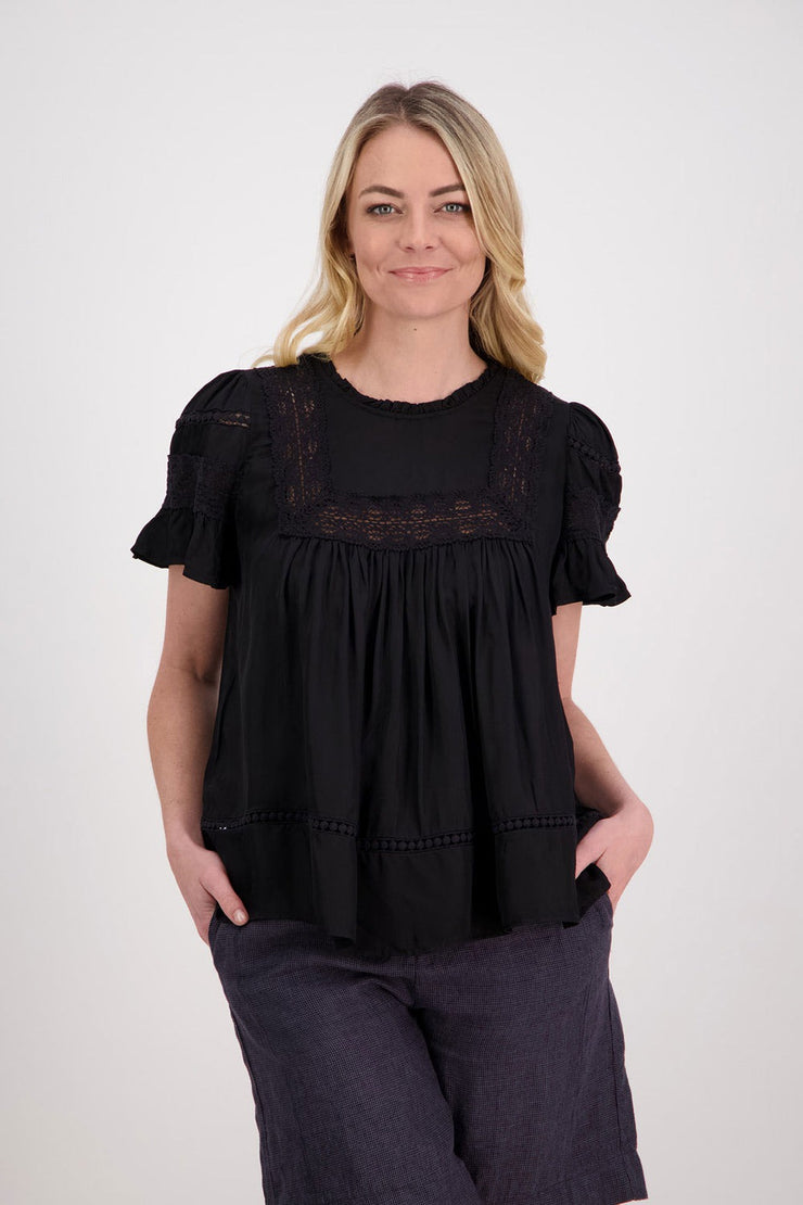 Briarwood Reversible Perkins Top - Black Was $299 Now