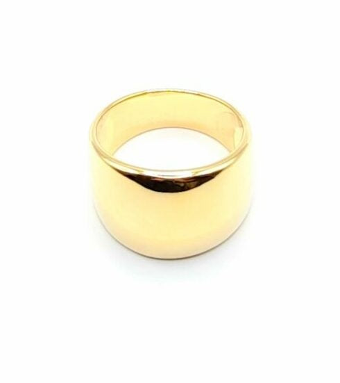 18K French Gold Big Moon Ring