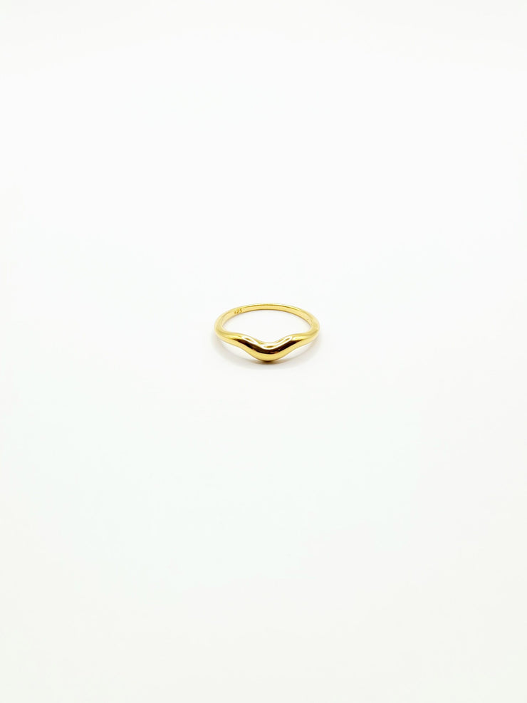 18K Gold Plated Palladium Fluid Ring