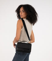 Vegan Crossbody Bag - Heart Sol Black