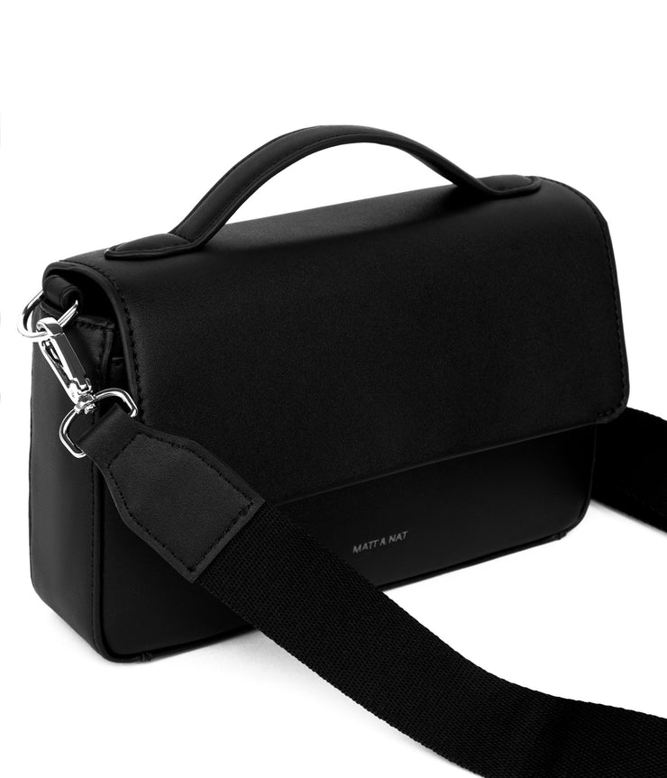 Vegan Crossbody Bag - Heart Sol Black