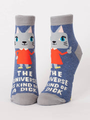 Womens Ankle Socks - The Universe Is Kind Of A Dick