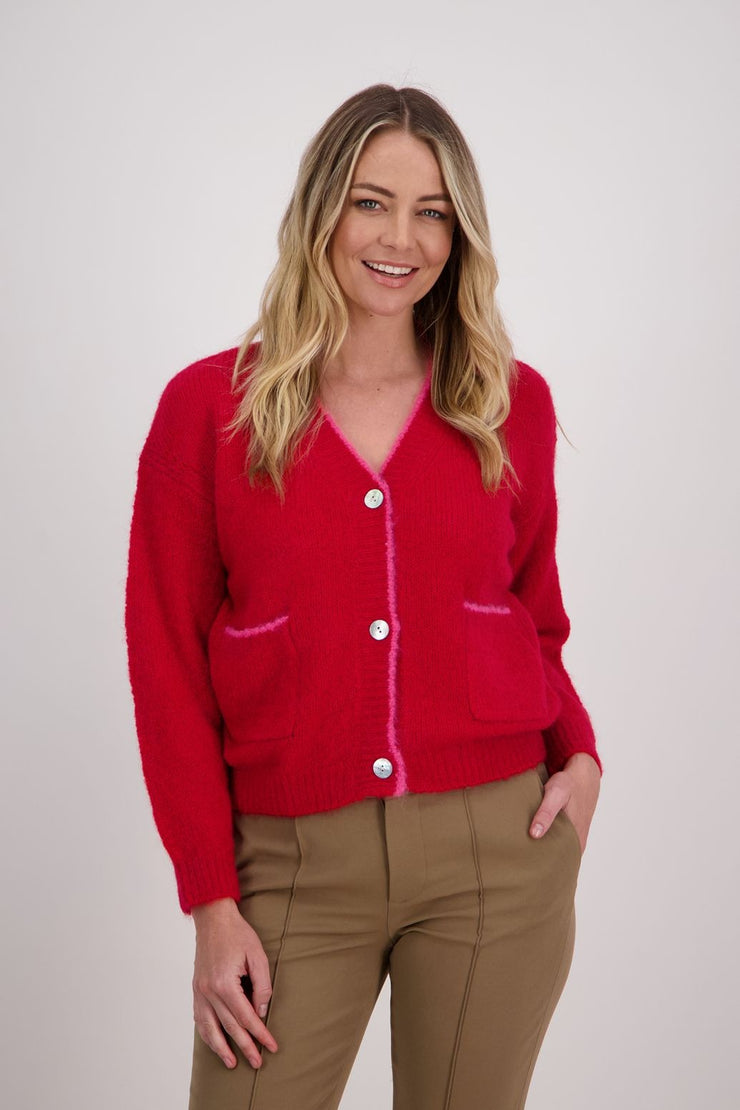 Briarwood Valentino Cardigan - Red/Pink