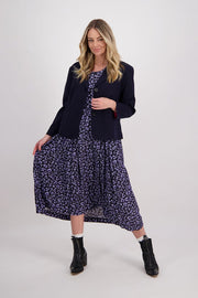 Briarwood Heather Dress - Blue Animal