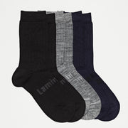 Men's Merino Wool Crew Socks - Black