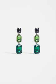 Jule Long Drop Earrings - Teal