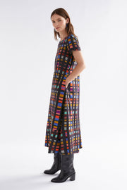 Elk Haki Dress - Tessela Print