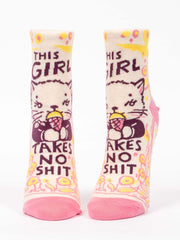 Womens Ankle Socks - Girl Takes No ...