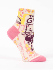 Womens Ankle Socks - Girl Takes No ...