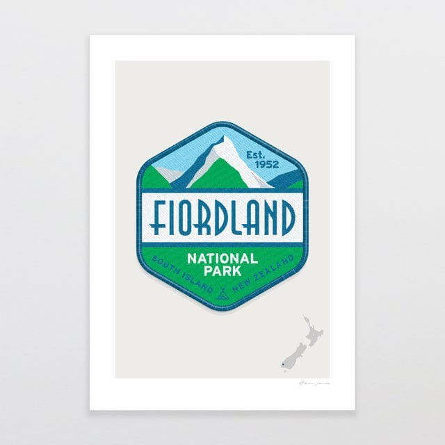 National Park Patch Print - Fiordland