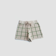 Knit Shorts - Clover Grid