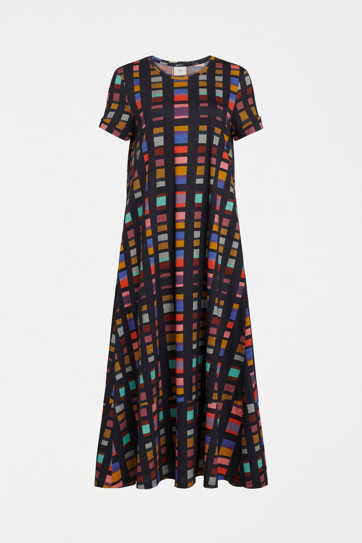 Elk Haki Dress - Tessela Print