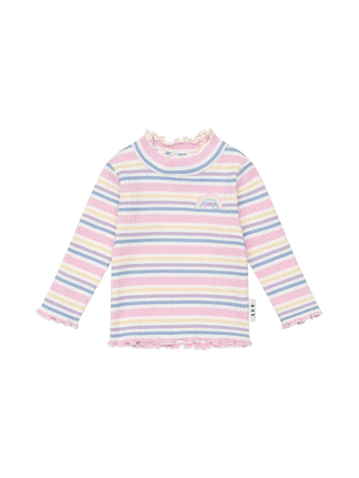 Rainbow Stripe Rib Skivvy