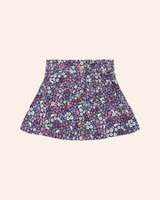 Midnight Flower Garden Cord Skirt