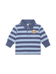 Peeping Hux Blue Stripe Polo Shirt