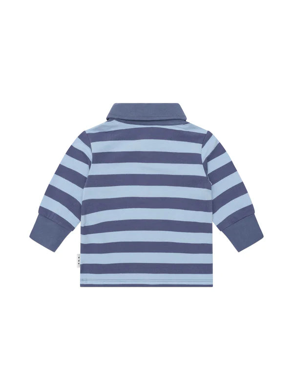 Peeping Hux Blue Stripe Polo Shirt