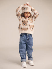 Ecru Huxbear Knit Jumper