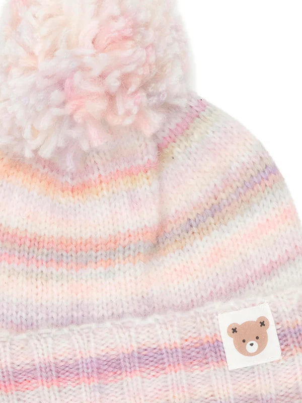 Rainbow Stripe Knit Beanie