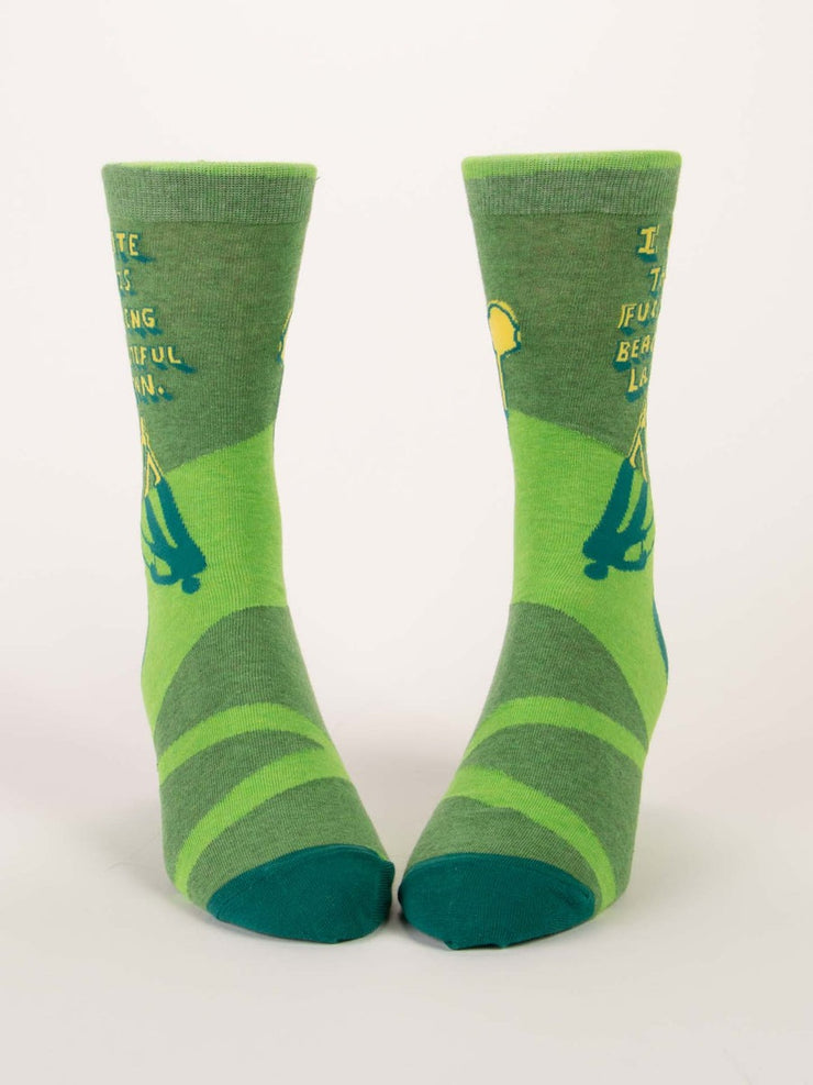 Mens Socks - I Hate This Fucking Beautiful Lawn