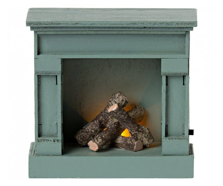 Miniature Fireplace - Mint Green