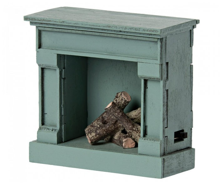 Miniature Fireplace - Mint Green