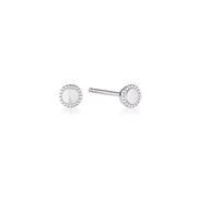 Sterling Silver Mill Stud Earrings