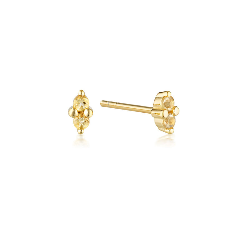 Gold Birth Stone Earrings