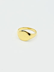 Gold Plated S/S Signet Ring