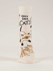 Womens Ankle Socks - Holy Shit. Cats