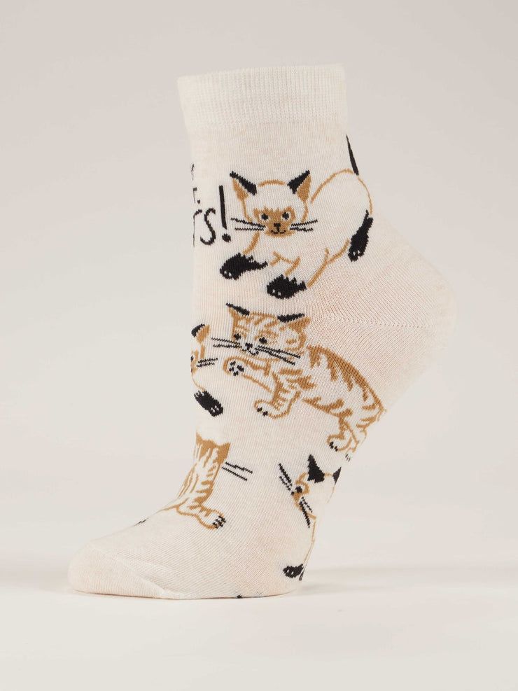 Womens Ankle Socks - Holy Shit. Cats