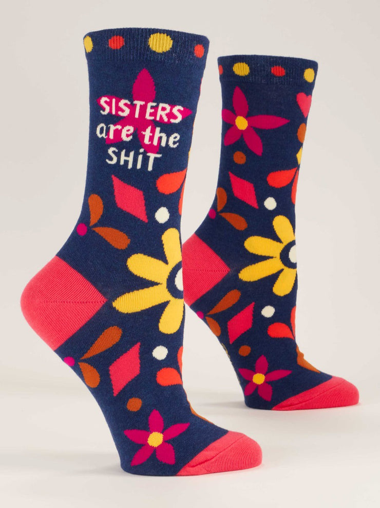 Womens Crew Socks - Sisters Are The Shit