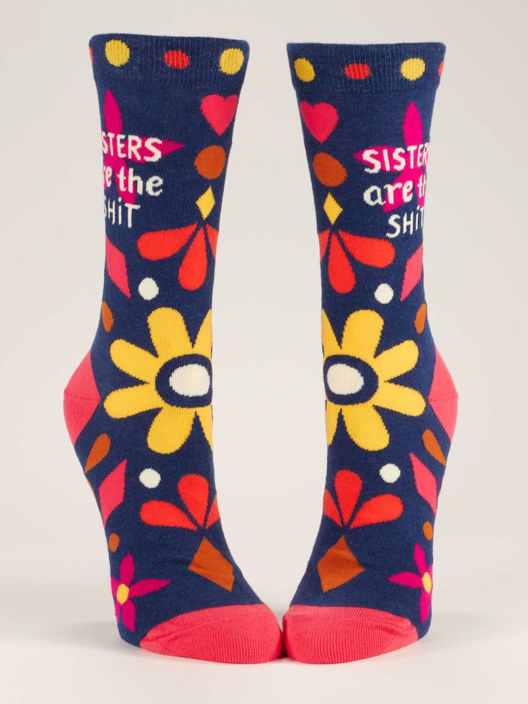 Womens Crew Socks - Sisters Are The Shit