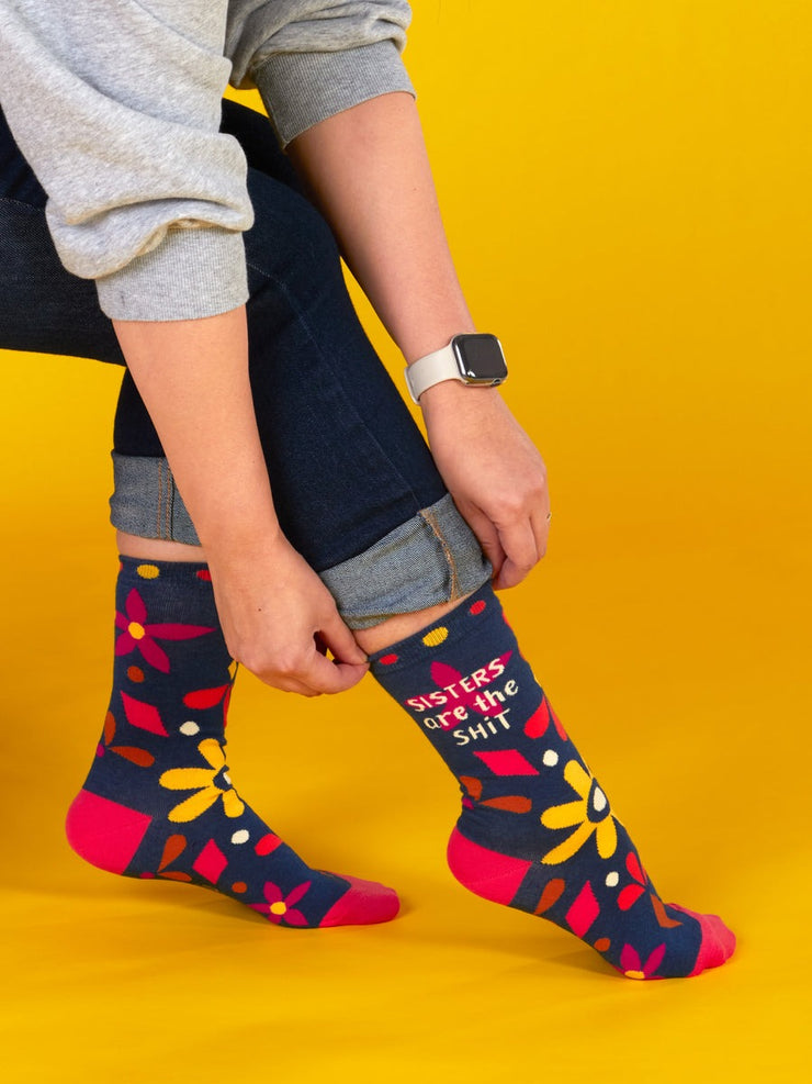 Womens Crew Socks - Sisters Are The Shit