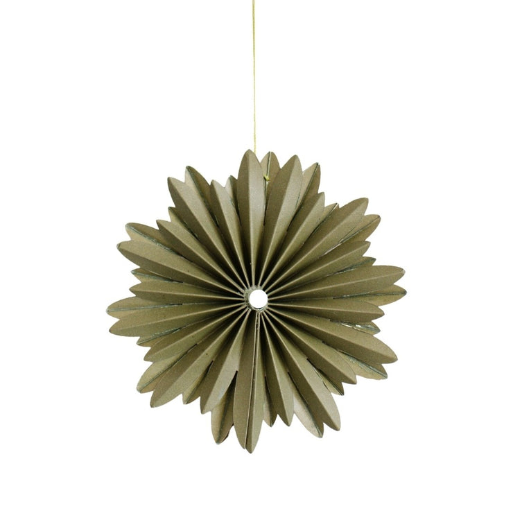 Olive Hanging Star Ornament 10cm